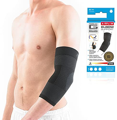 Neo-G Elbow Support for Tendonitis, Joint Pain, Tennis, Golf, Sports - Tennis Elbow Brace Arm Support - Multi Zone Elbow Compression Sleeve - Airflow - L