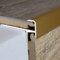 3 Meter (3 x 1 m) Laminat-Treppenkante/Winkelprofil, Einfasshöhe 8,5 mm, 33 mm breit, Alu eloxiert, gebohrt, Farbe: Gold