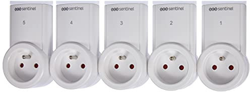 SCS Sentinel - HCN0018 - ControlPower 2300W 5er-Set - 30m Reichweite im freien Feld - Fernbedienung mit Batterie LR23-A-12V - ControlPower 2300W