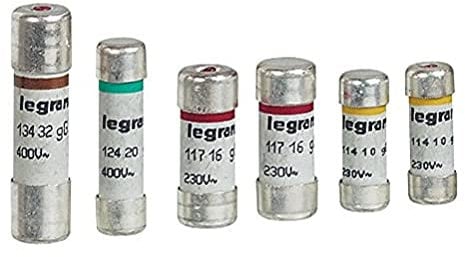 Legrand - Lot de 6 cartouches fusibles pour porte-fusibles - avec témoin