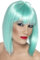 Smiffys Perruque glam, turquoise fluo, cheveux courts, dégradés avec frange