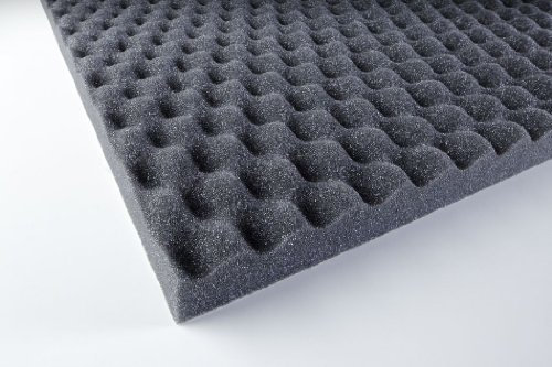 Noppenschaum Akustipur 2 cm - PU WAVE TOP 20 Selbstklebend - Für Tonstudio - Anthrazit 100x50x2cm 0,5m2
