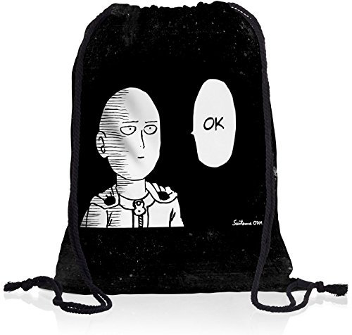 CottonCloud Saitama OK Manga One Punch OPM Rucksack Tasche Turnbeutel Sport Jute Beutel