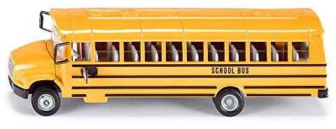 SIKU 3731, US-Schulbus, 1:55, Metall/Kunststoff, Gelb, Öffenbare Türen