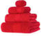HOMESCAPES Red Turkish Cotton 4 Piece Towel Set Soft & Absorbent 500 GSM Heavyweight Face Cloth, Hand Towel, Bath Towel & Bath Sheet Towel Bale