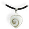 Budawi® Shiva Auge Herz 925 Silber Anhänger Kettenanhänger mit Lederband