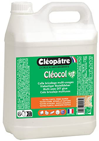 Cléopâtre - CC5L - Cléocol - Colle Blanche multi usage - Recharge de Colle - Bidon 5 kg