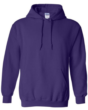 Gildan Heavy Blend Adult Unisex Hooded Sweatshirt/Hoodie (L) (Purple)