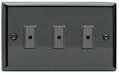 Varilight 3-Gang 1-Way Remote/Tactile Touch Control Master LED Dimmer 3 x 0-100W (Max 10 LEDs) Iridium JIE103