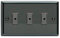 Varilight 3-Gang 1-Way Remote/Tactile Touch Control Master LED Dimmer 3 x 0-100W (Max 10 LEDs) Iridium JIE103