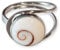 Fly Style Damen Ring aus 925 Silber - offener Ring mit Muschel oder Stein Inlays