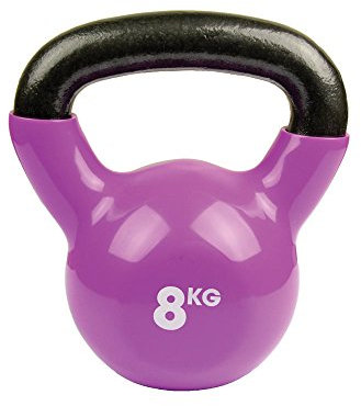 Fitness Mad Steel Kettlebell with Vinyl Coated Base | Ultra Durable Construction for Home & Commercial Workouts | Comfortable Powder-Coated Handle | 4kg to 24kg