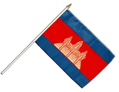 Flaggenfritze® Stockflagge Kambodscha - 30 x 45 cm