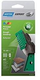 Norton - 5 garnitures corindon Multi-Air 93 x 185 mm (grain 80)