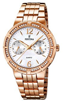 Festina - F16702/1 - Montre Femme - Quartz Analogique - Bracelet Acier Inoxydable Or et Rose
