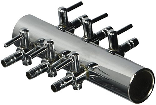 Aquaforte Luftverteiler für Ø 4 mm Schlauch, 6 Ausgänge mit Hahn