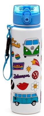 Volkswagen VW T1 Camper Bus Retro Pop Top 600ml Shatterproof Bottle
