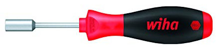 Wiha Schraubendreher SoftFinish® Sechskant-Steckschlüssel mit kurzer Rundklinge (01081) 10 mm x 65 mm ergonomischer Griff für kraftvolles Drehen, Allrounder für Industrie und Handwerk