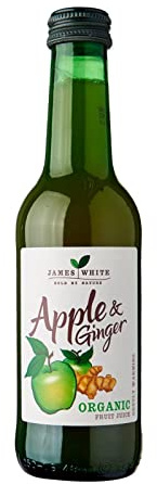 James White Organic Apple and Crushed Ginger Juice 25 cl (Pack of 6)