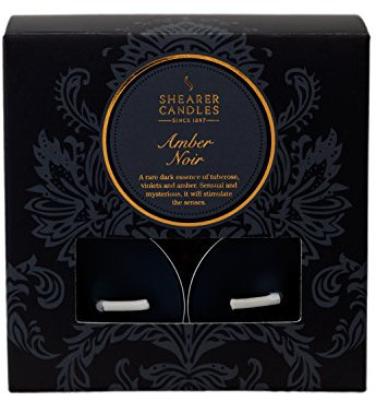 Shearer Candles SN1791 Victorian Winter - Confezione da 8 lumini profumati Amber Noir, Colore: Oro