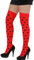 FASCHING 56348 Overknees Marienkäfer Strümpfe rot Punkte NEU/OVP