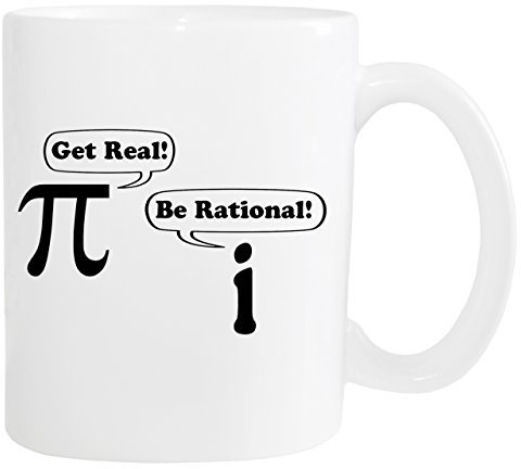 Mister Merchandise Kaffeetasse Get real - Be rational i Pi Teetasse Becher, Farbe: Weiß