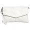Caspar Elegante Leder Clutch Abendtasche aus samtweichem Nappaleder Damen Umhängetasche - PREMIUM LINE - Modell No.322 - Made in Italy, Farbe:weiß, Accessoires:One Size