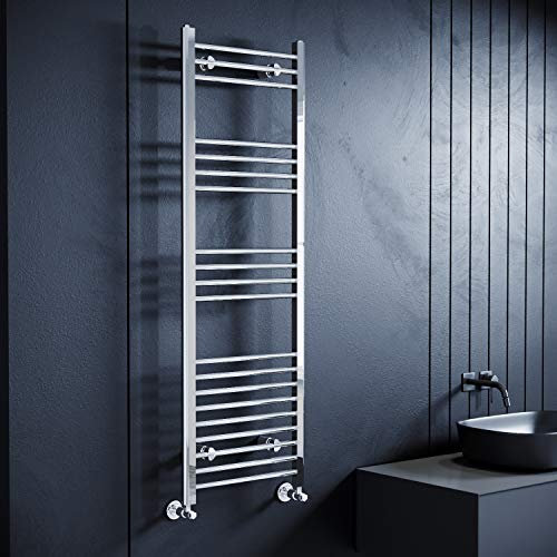 ELEGANT Towel Radiator Chrome Heated Towel Rail Modern Straight Designer Wall Mounted Ladder Rad Bathroom Radiators 1500x500mm