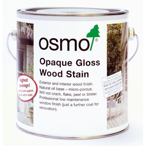 Osmo Opaque Gloss - Tinte para Madera Color Blanco Opaco/Brillante - 0.375L - 2.5L