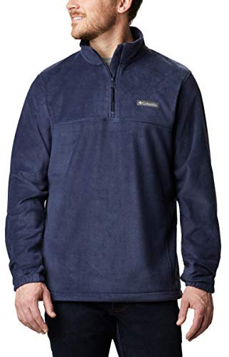 Columbia Steens Mountain - Pile da uomo con mezza zip, colore: blu navy