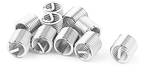 Sourcingmap M5 x 0.8mm x 2D V-Coil Wire Helicoil Thread Repair Inserts 10Pcs