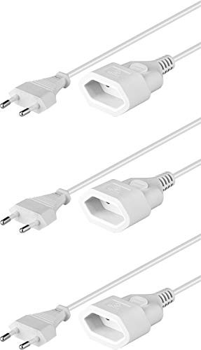 3er Set WireThinX Euro Verlängerung weiß 2,0 m
