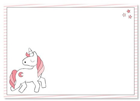 1 Schreibtisch-Unterlage mit Einhorn-Motiv I dv_016 I DIN A3 I 40 Blatt I Malblock Papier rosa Geschenk für Mädchen Kinder Schulanfang