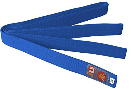 Ju-Sports Budogürtel - blau, Baumwolle I Kampfsport Gürtel Für Budo-Sportarten, Judo, Karate, Kickboxen & mehr I Ca. 4 cm breiter Martial Arts Gürtel I 220 cm
