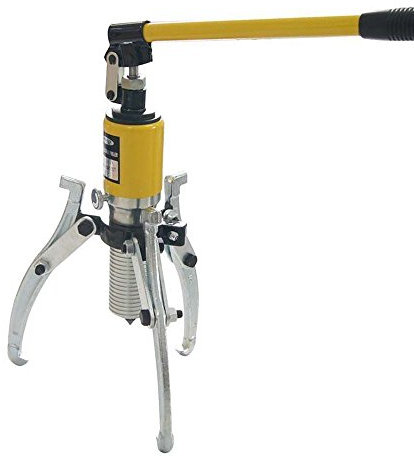 KATSU Extractor Hidráulico de Engranajes 10 Ton, Unidad Integral 3 Mordazas Polea de Prensa Hidráulica Manual Rodamientos de Rueda Motor Cubo Separador 450571