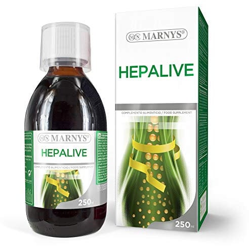 Marnys Hepalive - Détox - Normal Función Hepática y del Aparato Gastrointestinal - Extracto Alcachofa, Remolacha, Vitaminas - 250 ml