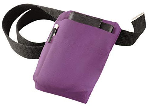 Kellnertaschen-Halfter, Kellnerhalfter, Halfter, Gürteltasche aus Stoff für Börsen & Blöcke in Purple 220gr. - ohne Gürtel und Deko