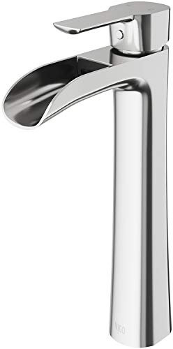 VIGO Niko Einzelner Hebel-Behälter-Badezimmer-Hahn, gebürstetes Nickel