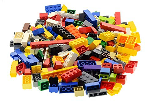 200 Lego System Basic Bau Steine Teile Kiloware bunt gemischt z.B. rot gelb blau grün weiß orange schwarz grau