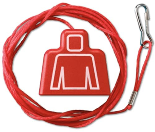 Jung Zugschnur 2 m mit Karabinerhaken rot ZS-34KO5S