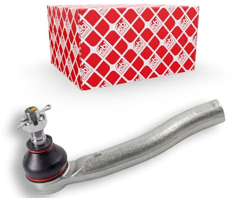 febi bilstein 28319 Spurstangenendstück mit Kronenmutter und Splint, 1 Stück | Kompatibel mit: CITROËN C1, C1 II, PEUGEOT 107, 108, TOYOTA AYGO, AYGO