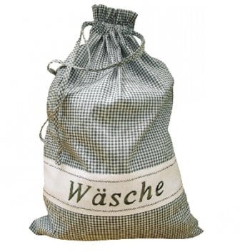 Raebel OHG Küche und mehr - Wäschesack, grün-weiß kariert (45/65 cm)