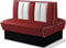 Bel Air Eckbank Dinerbank Sitzbank Bank Einrichtung Gastronomie Dinermöbel Lounge (Ruby/White)