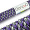 Ganzoo Paracord 550 Seil, Nylon-Polyester, 4mm, Typ 3, 30 Meter, 7 Kernstränge, Outdoor-Schnur, Allzweck-Seil, Hundehalsband, Hundeleine, Armband knüpfen, Camping, Survival - violett weiß