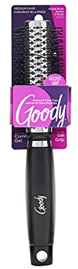 GOODY Gelous Grip Round Brush, Black, Purple or Red, 1CT (Color Will Vary)