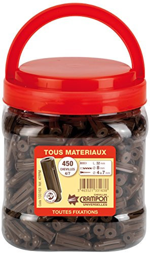 Vinmer 133163 Pot en Plastique de 450 Chevilles crampon 4/7