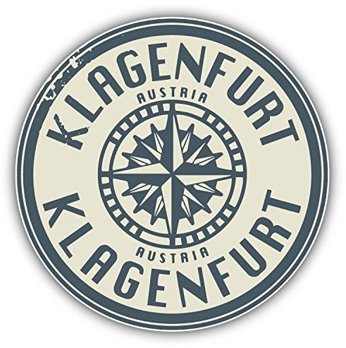 Klagenfurt Austria Grunge Travel Stamp Hochwertigen Auto-Autoaufkleber 12 x 12 cm
