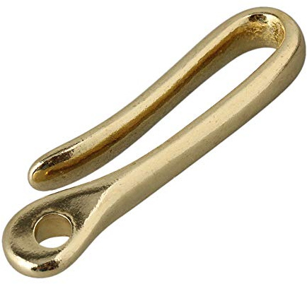Solid Brass U Hook Key Chain Belt Wallet Clip Holder (60mm L )