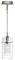 Duo Single Light Ceiling Pendant Chrome Clear and Frosted Glass (2301)