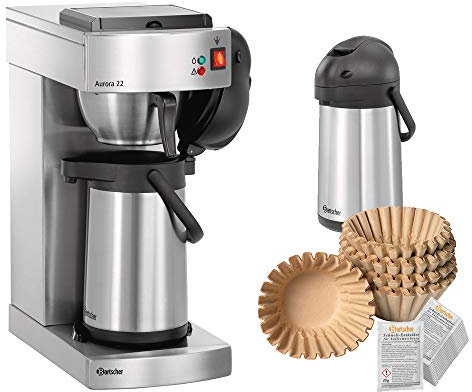 Kaffeemaschine Aurora 22 + 1000 Filter + 2. Pumpkanne + Entkalker